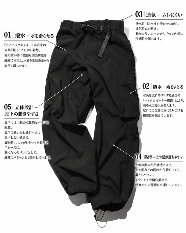 UF cargo pants/KE-0064