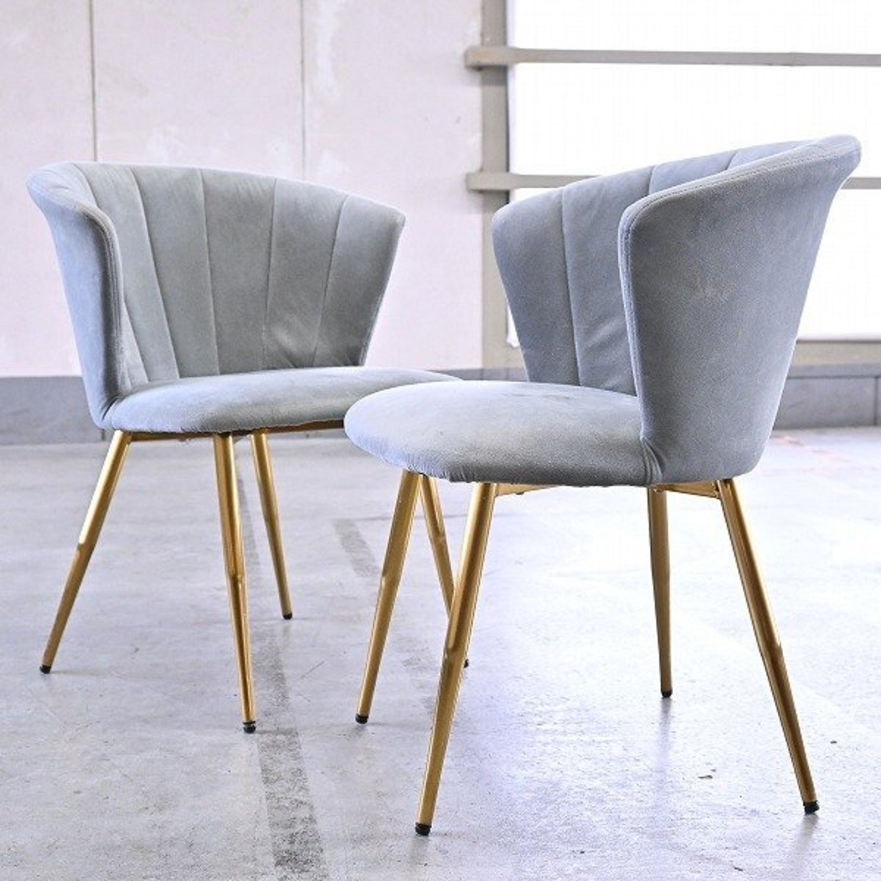 北欧スタイル ダイニングチェア 2脚セット アームレス 椅子 ファブリック モダン ナチュラル【中古家具/中古インテリア/USED家具ユーズド家具/リサイクル】