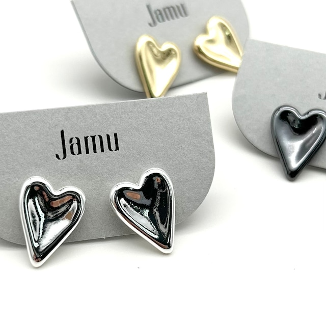 Jamu ピアス:ドロップハート
