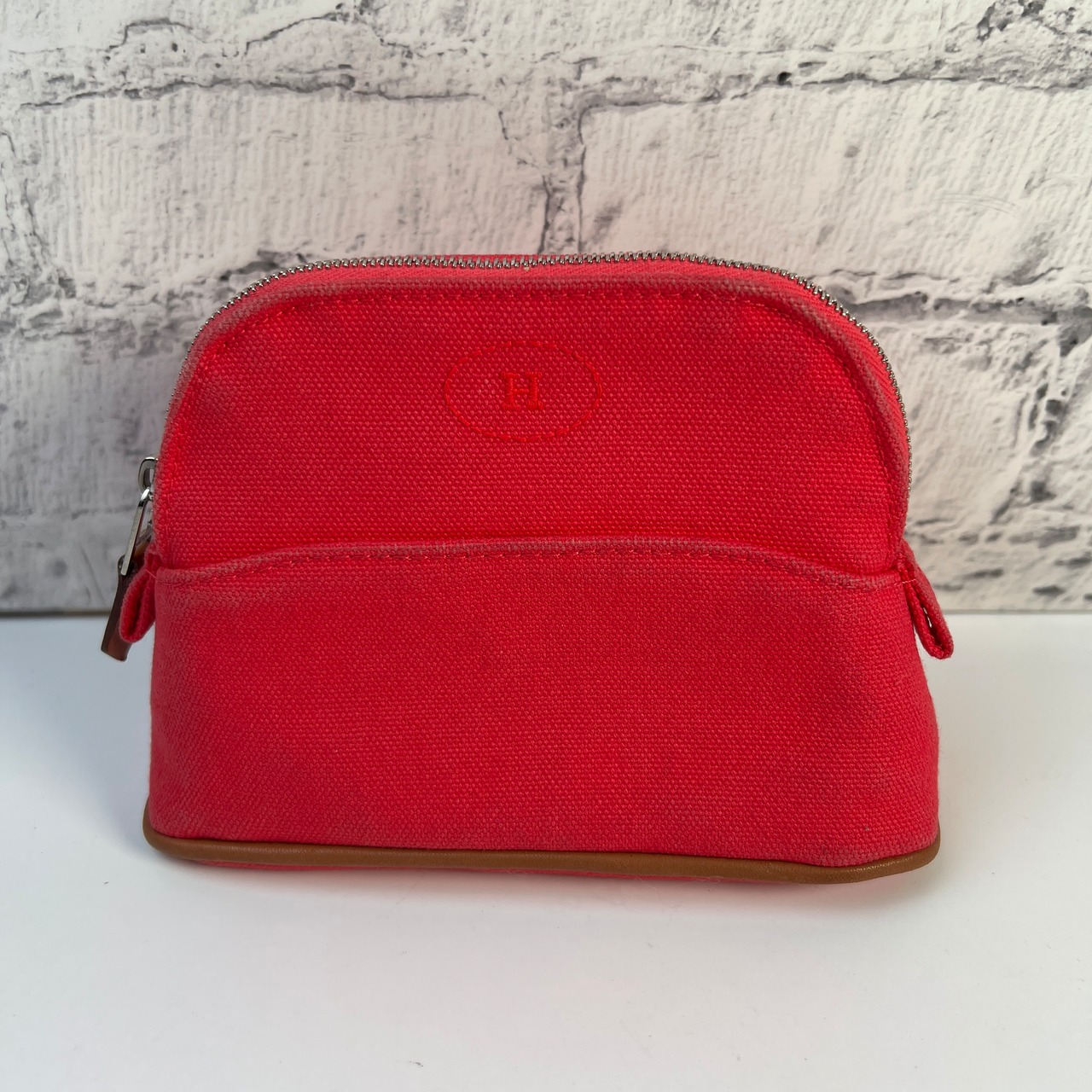 HERMES エルメス   ラムスキン ポーチ ピンク A-8364