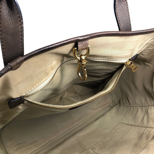 LOEWE ロエベ ヘリテージ ハンドバッグ ブラウン 型押しロゴ レザー トートバッグ vintage ヴィンテージ オールド faniey