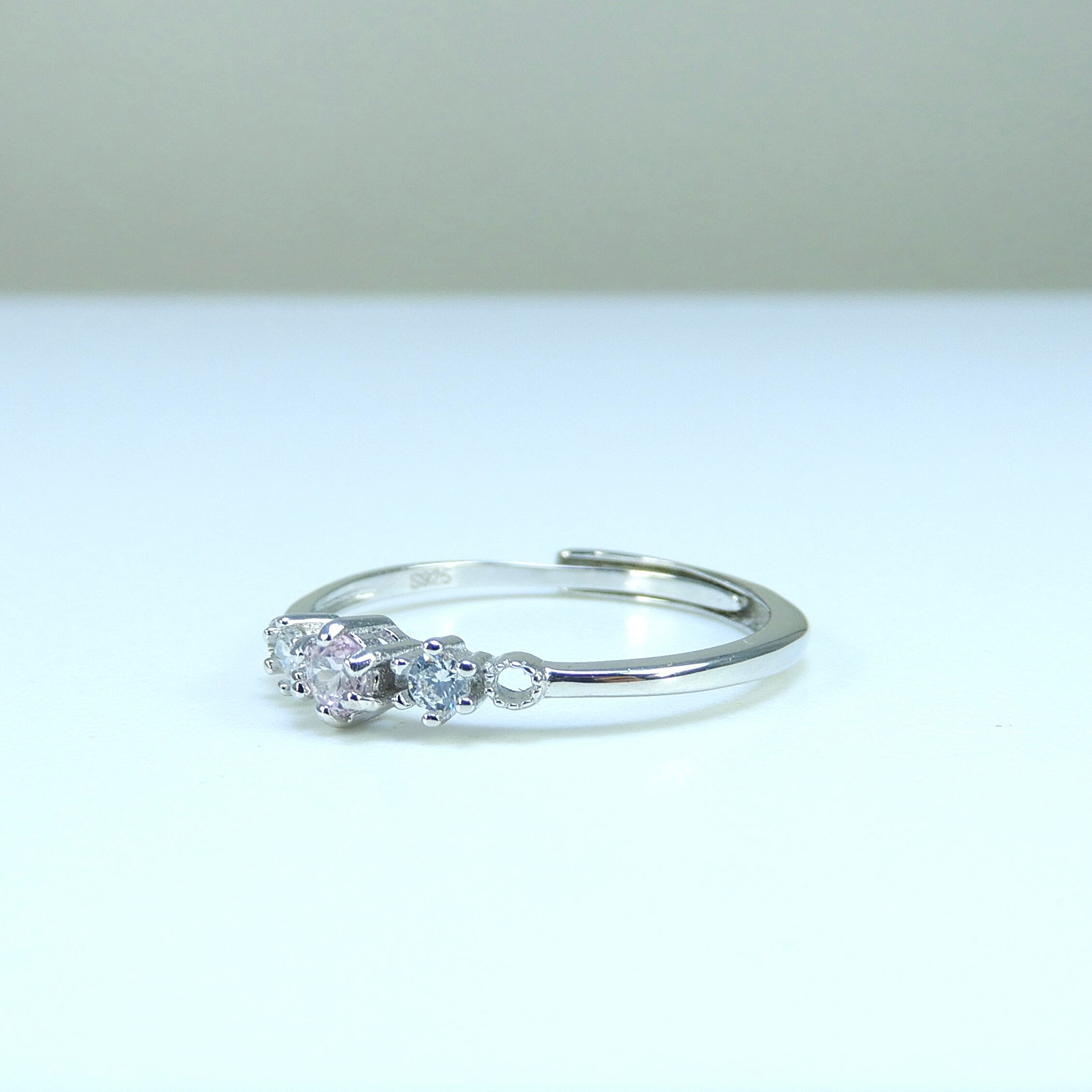 プラいちRing♦︎非加熱サファイア♦︎WGカラー《0040》