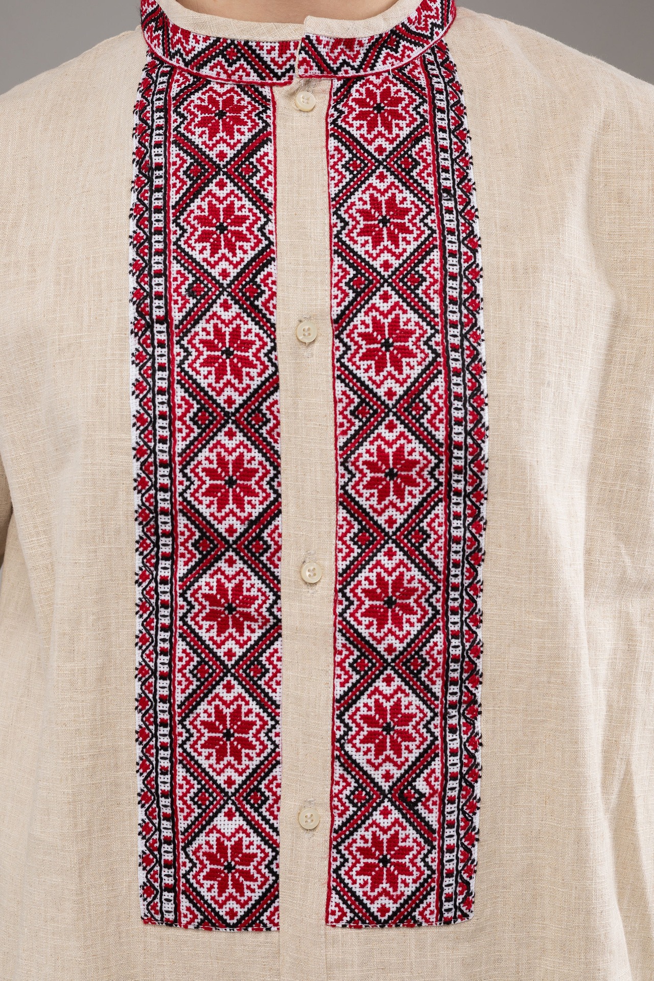 ウクライナ刺繍ヴィシヴァンカ　クロスステッチ手刺繍　XLサイズ　メンズ - 2