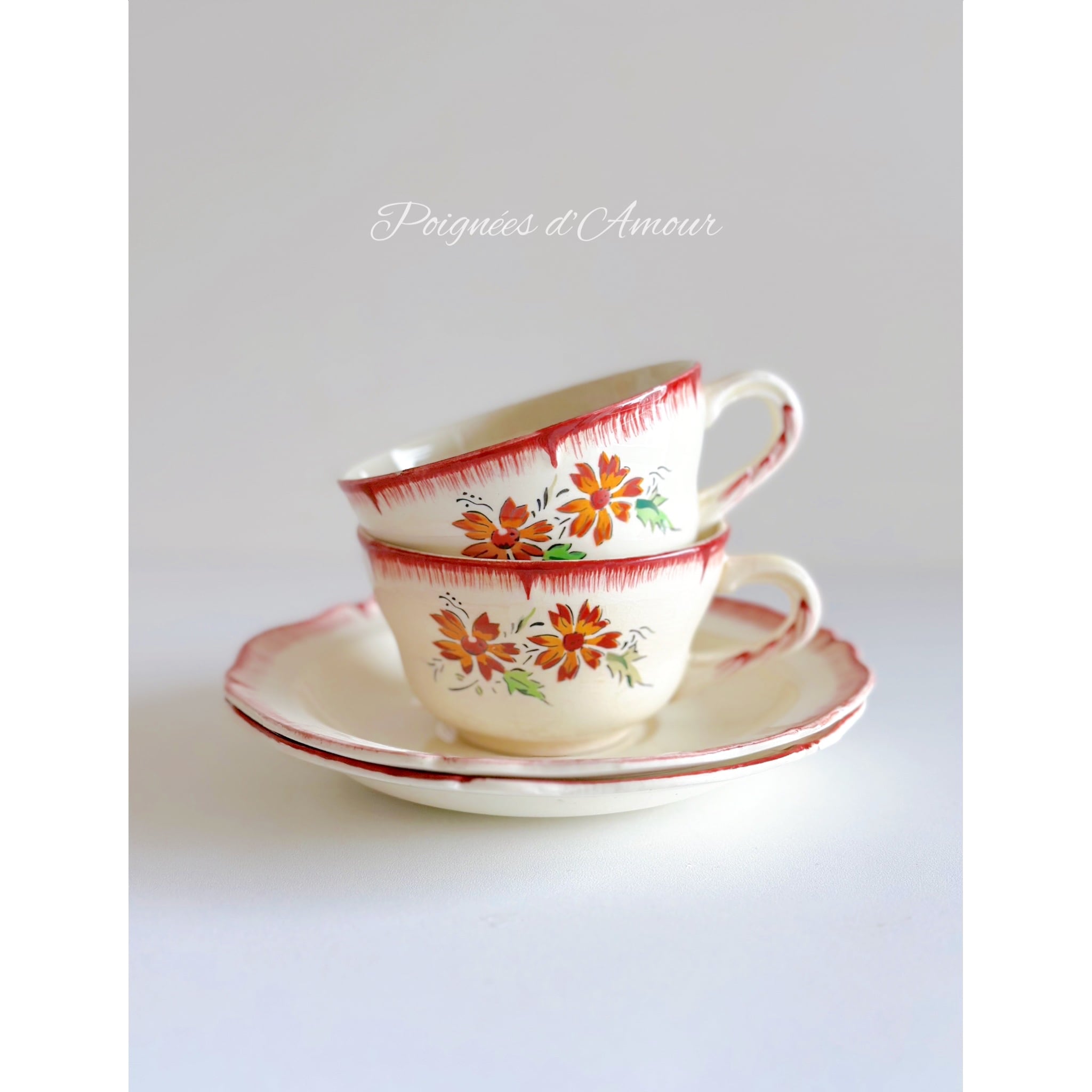 Creil et Montereau クレイユ・モントロー カップ&ソーサー A