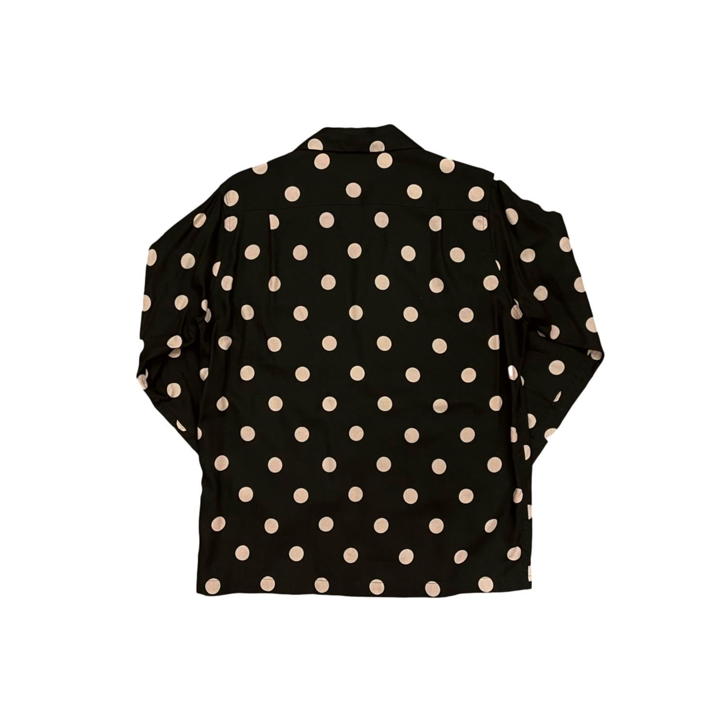 ONLINE LIMITED WACKO MARIA DOTS L/S HAWAIIAN SHIRT SMALL BLACK