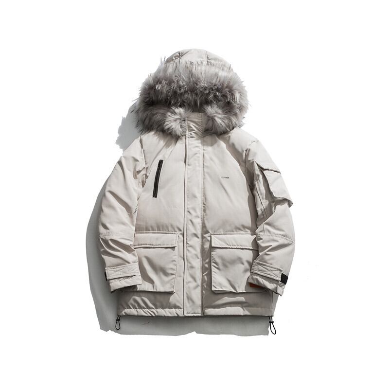 【新作】【送料無料】 Road Vintage Winter Loose Hooded Winter Zipper Grey Thick Lapel Collar Removable Collar Men-Alibaba ウィンター 冬物 ビンテージ hip6-161197505185604