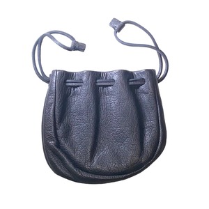 archive MIU MIU black leather mini pouch