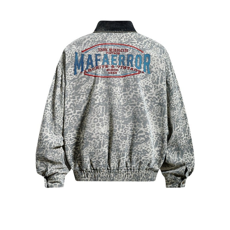 レオパード柄デザインブルゾン 00038
