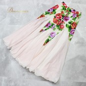 社交ダンス 衣装 スタンダード スカート レッスンウェア 女性用 レディース オールシーズン 白 赤 紫 花柄 アイボリー 緑 ホワイト系 ピンク系 グリーン系 パープル系 フレア スカート ダンスウェア おしゃれ かわいい フォーマル