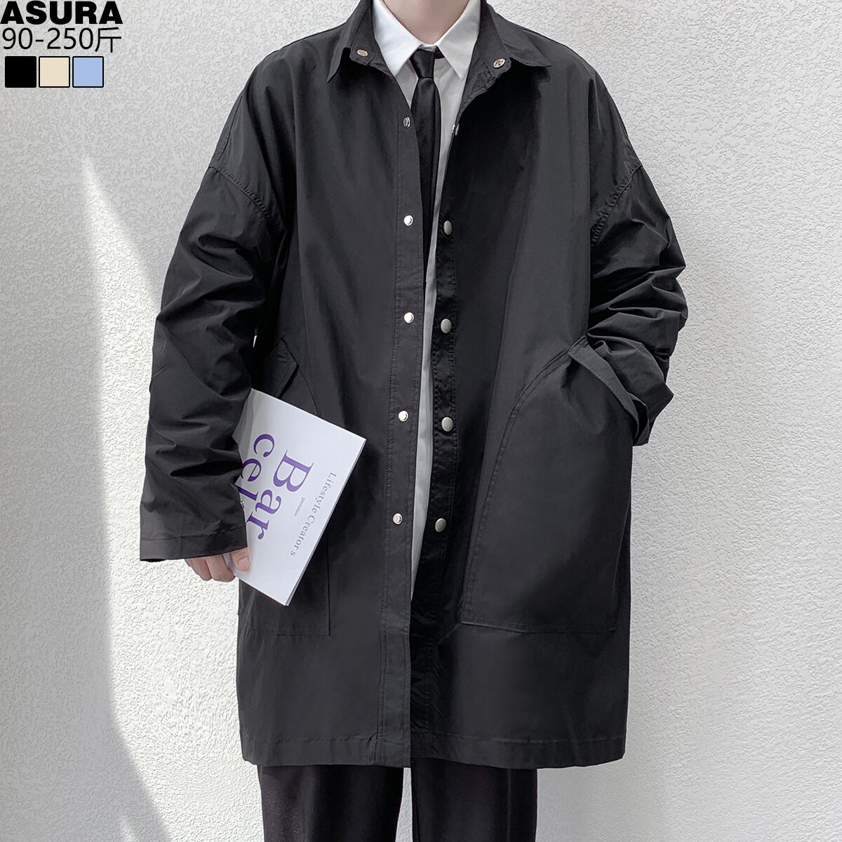 カジュアルジャケット ルーズスプリング 大きめサイズ 春物 ASURAプラスサイズメンズ5738621245