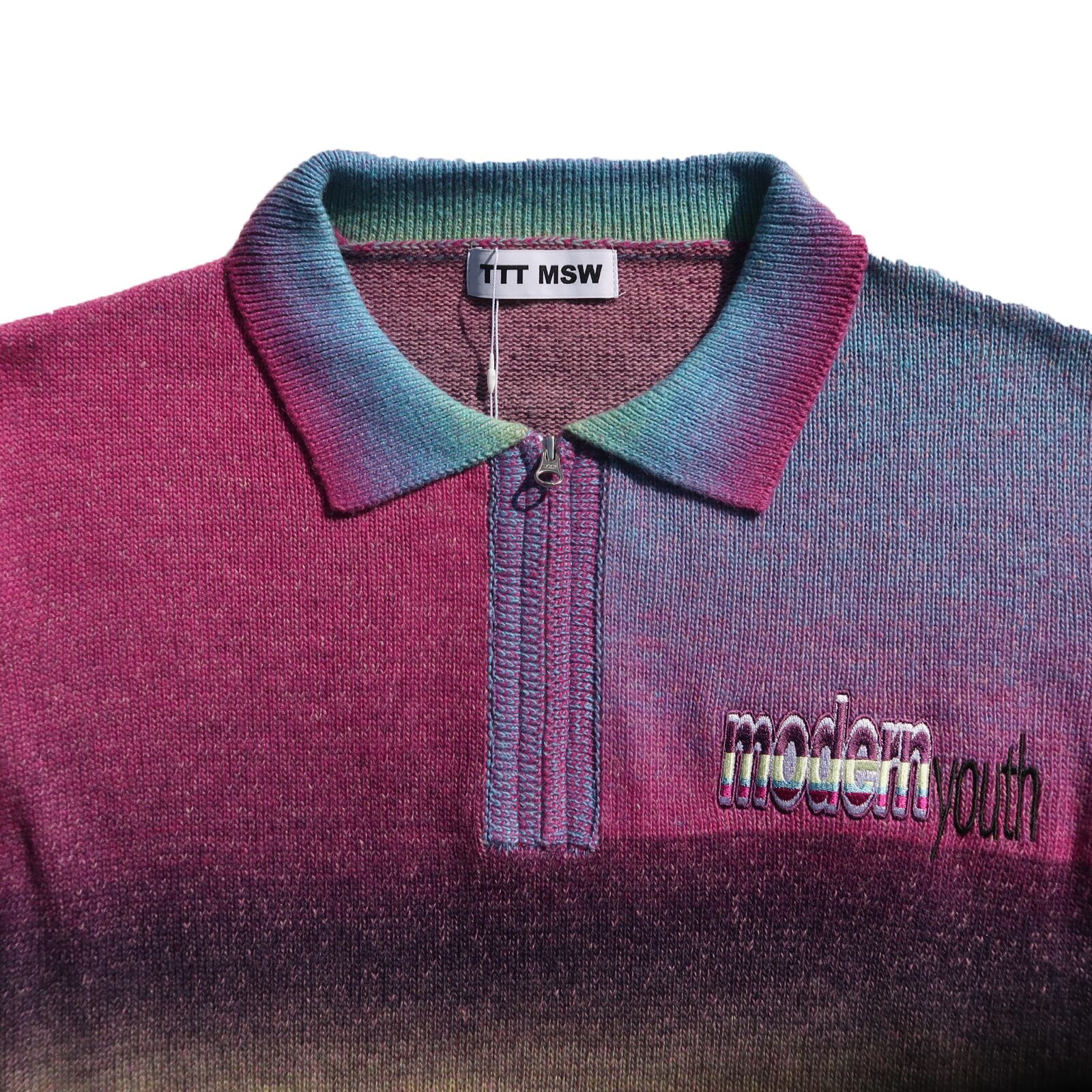 TTT MSW 22AW KASURI Knit Polo ニット - ニット/セーター