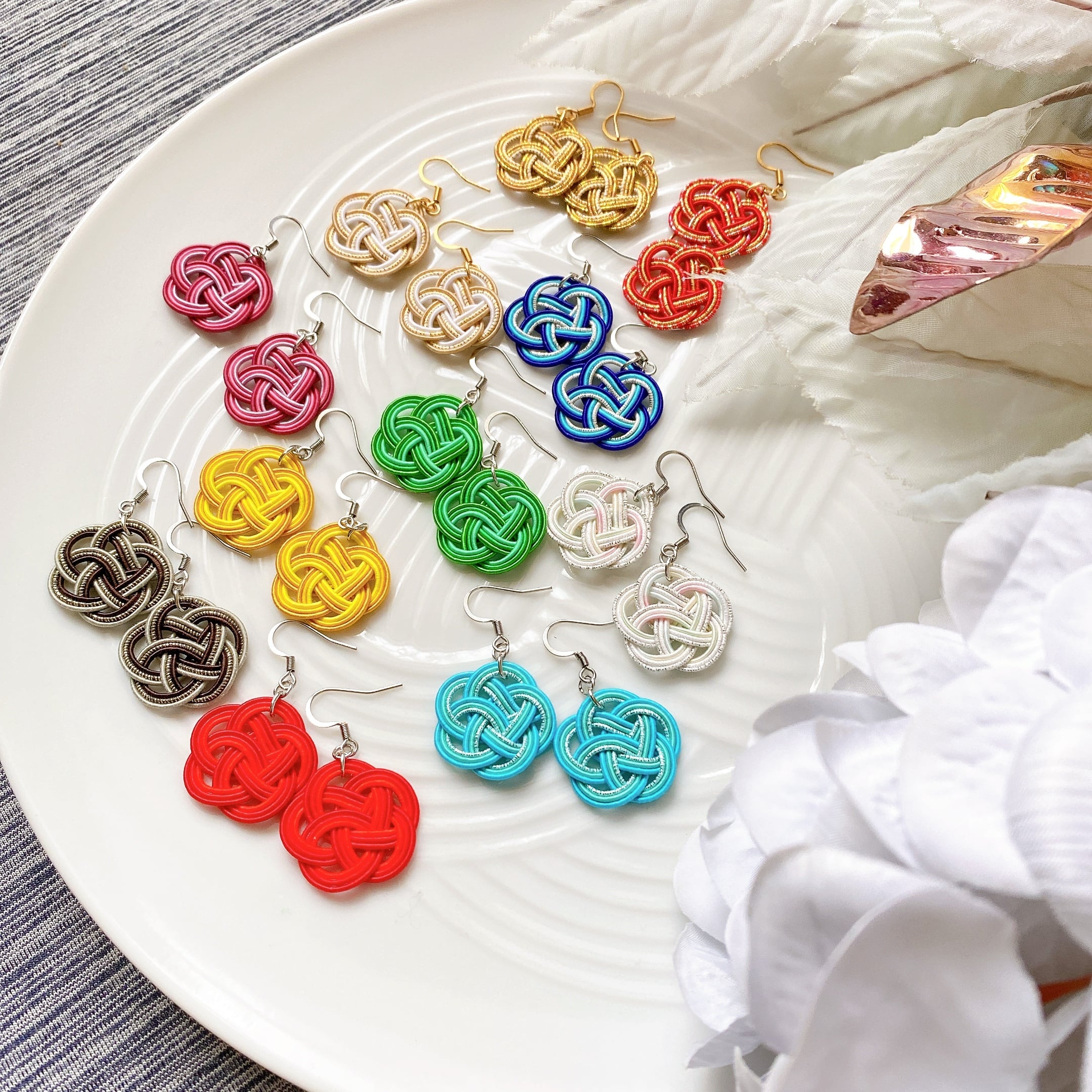 NEW COLOR【水引ピアス】梅 Ume◇イエロー Yellow | IKIYA 粋や 水引