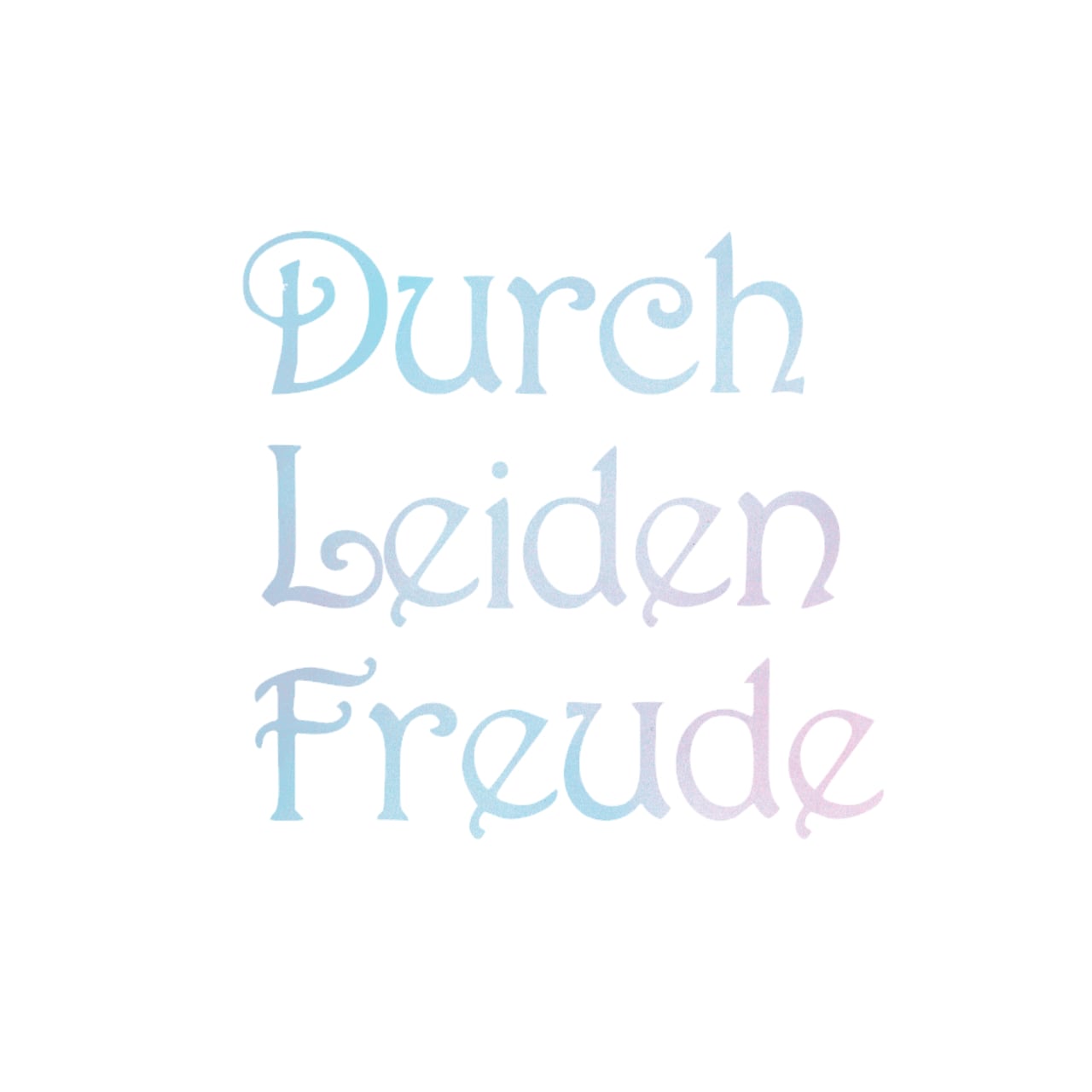 ウォールステッカー 名言 空ピンク 光沢 ベートーベン ドイツ語 Durch Leiden Freude スプレーアート
