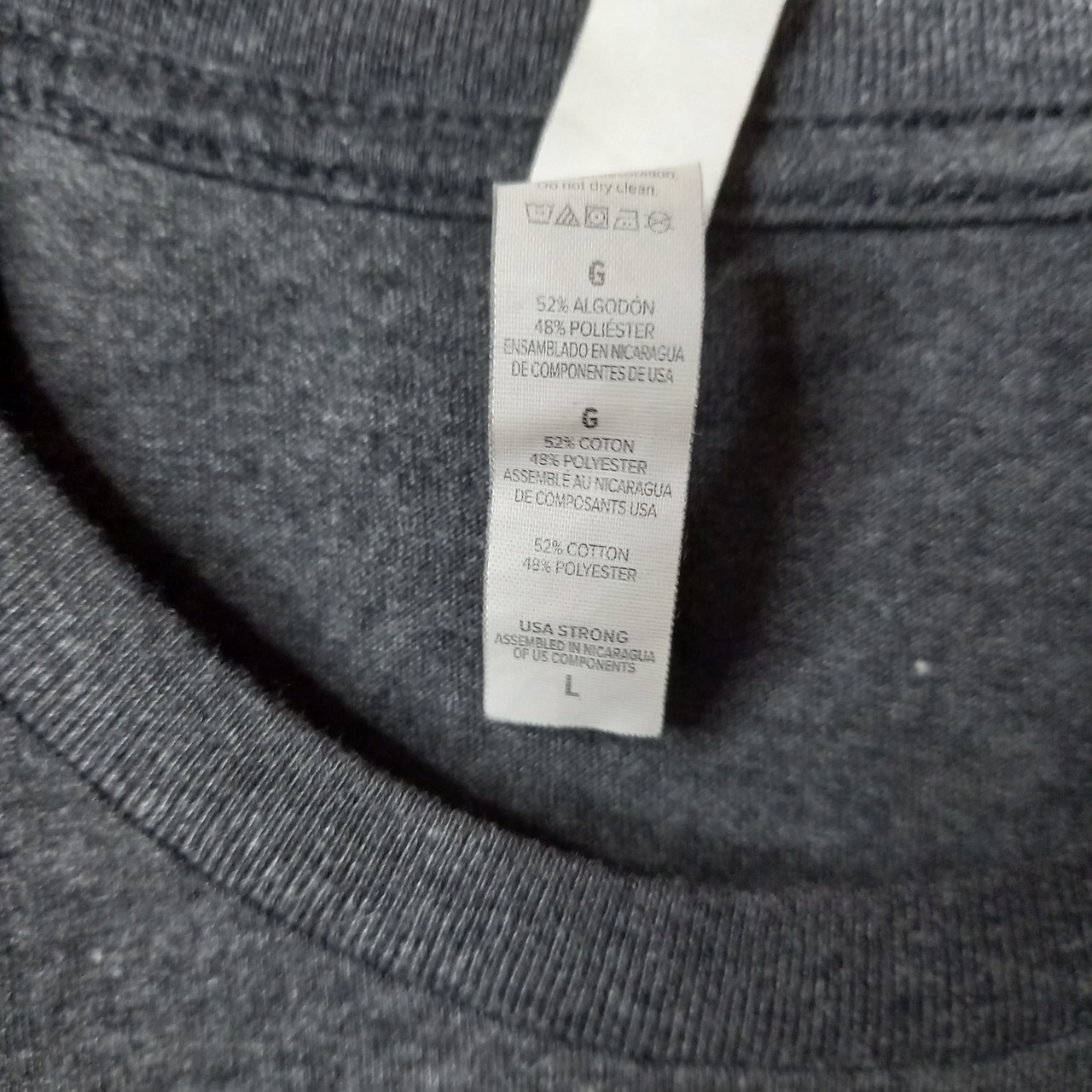 BELLA CANVAS　クルーネック　プリントTシャツ　企業ロゴ　グレー　L