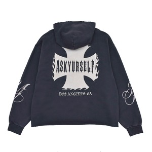 【ASKYURSELF】RAW AY CROSS HOODIE