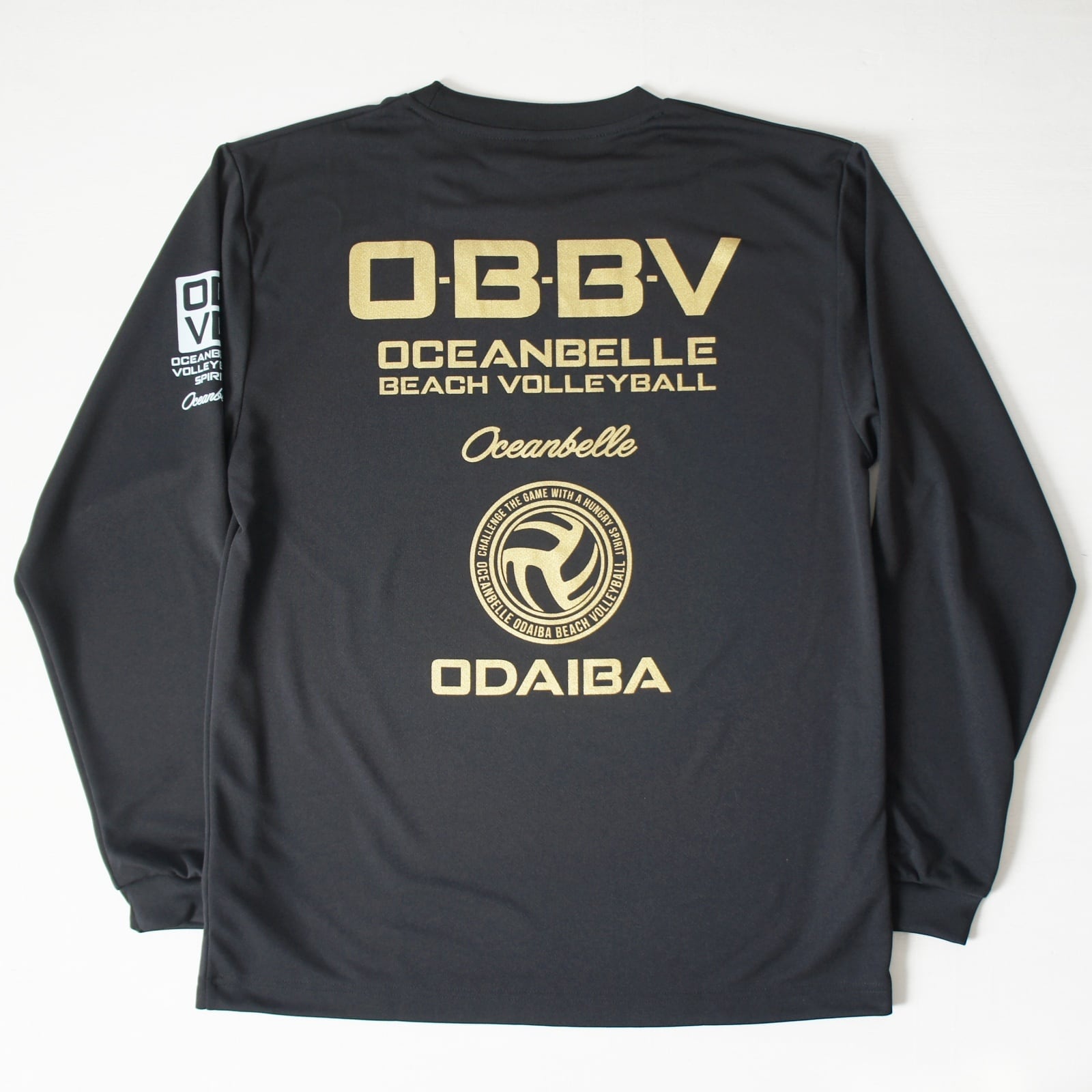 ドライロングTシャツ ダブルOCEANBELLE BEACHVOLLEYBALL（ブラック