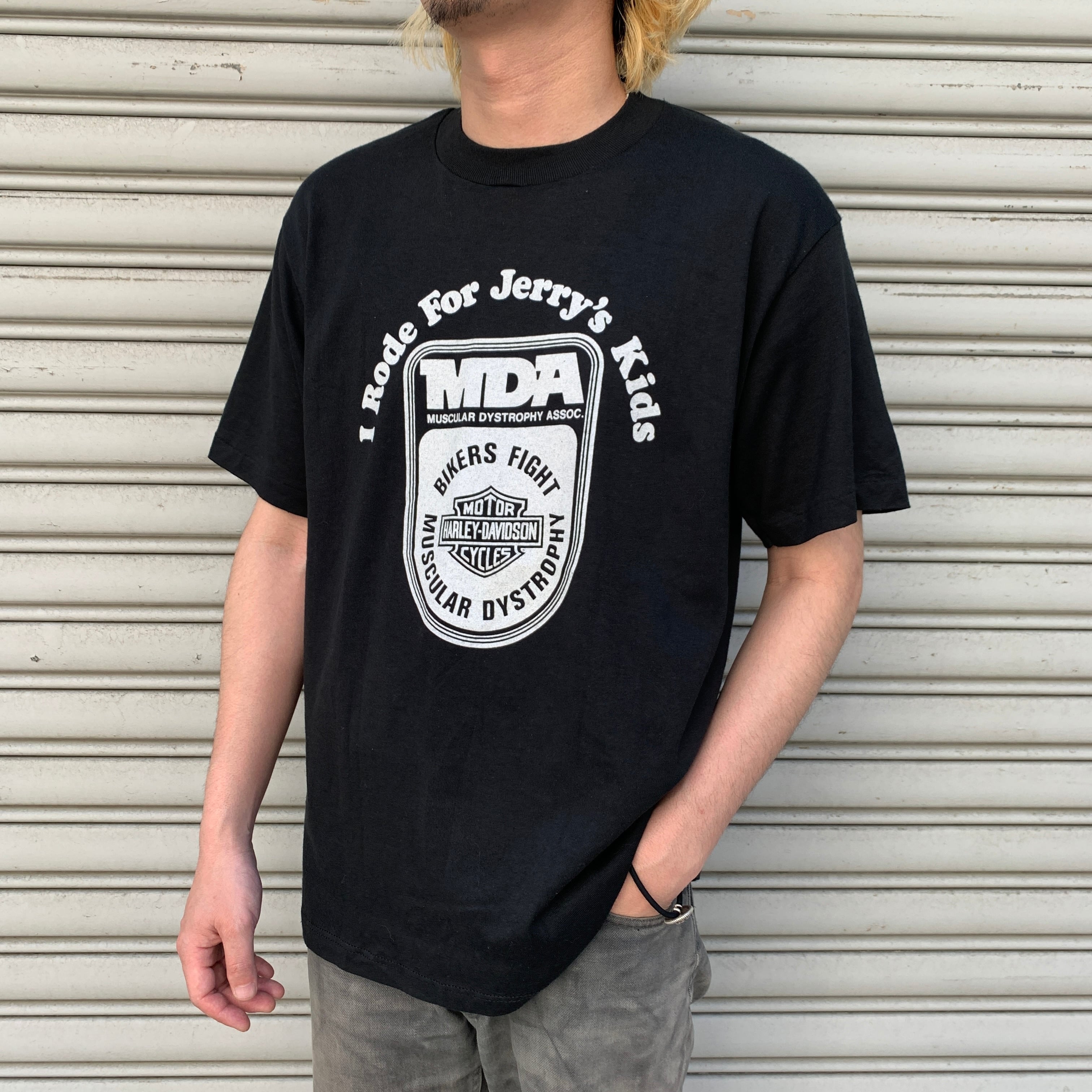 80s Harley-Davidson 両面プリントTシャツ XL 黒 バイク | 古着屋 Uan