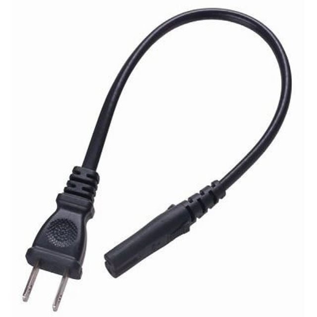 YAZAWA(ヤザワ)　ACアダプタ用コード付プラグ2P　ACP2002BK