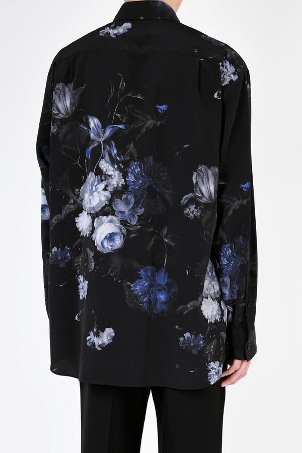 LAD MUSICIAN【ラッドミュージシャン 】OIL PAINTING FLOWER BIG SHIRT