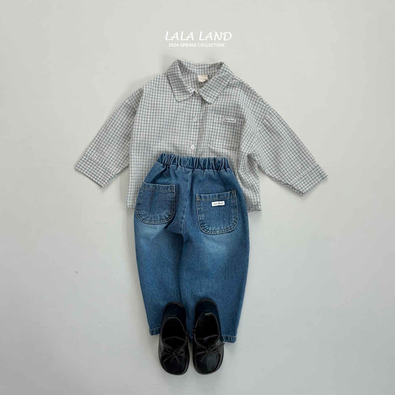 LALALAND 26/SS (Kids)Round-collar shirt