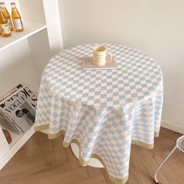 5colorブロックチェック柄テーブルクロス