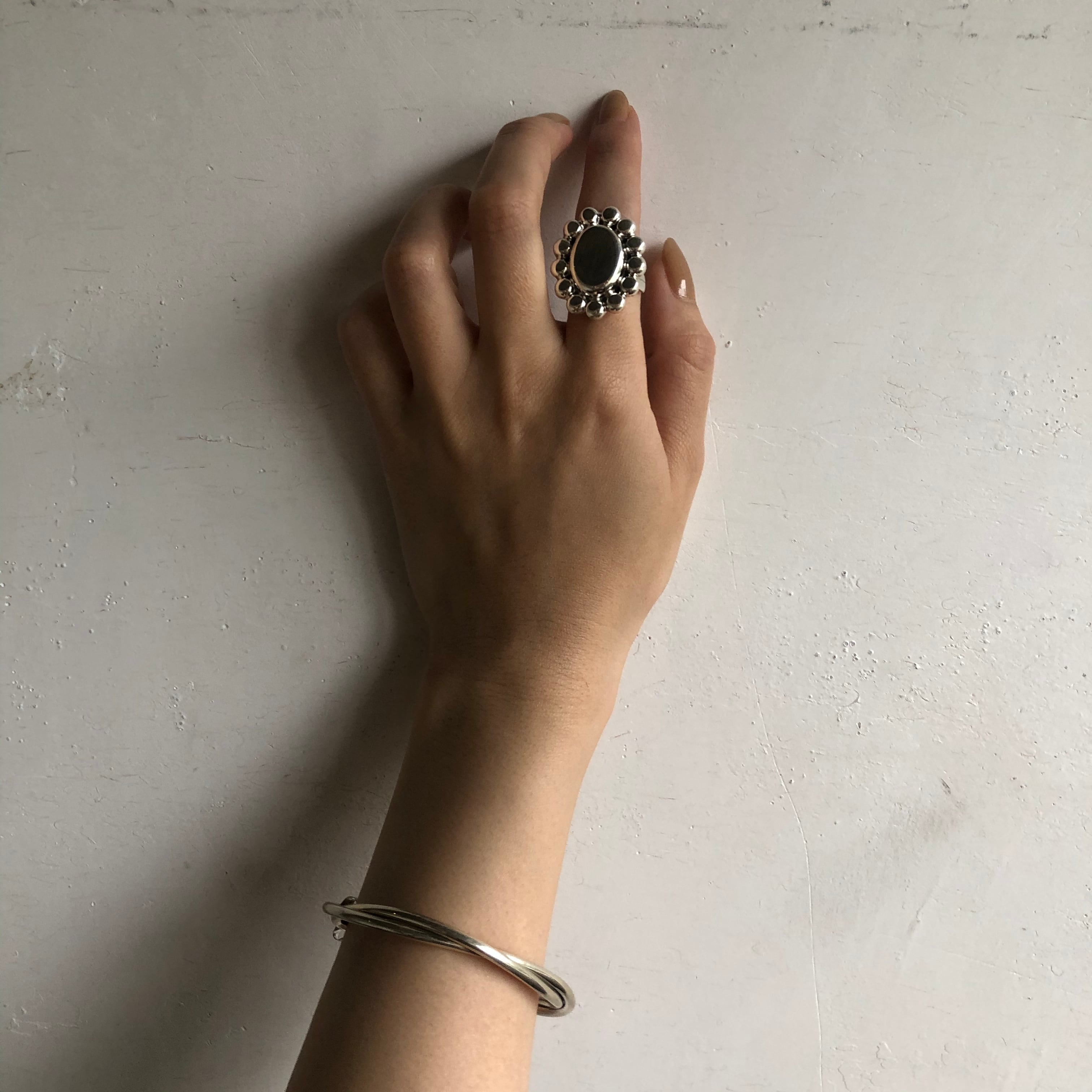 Silver flower ring from Mexico | BASENOTES