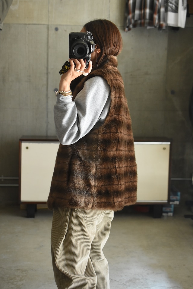 OK/80-90's "newport news" imitation fur vest