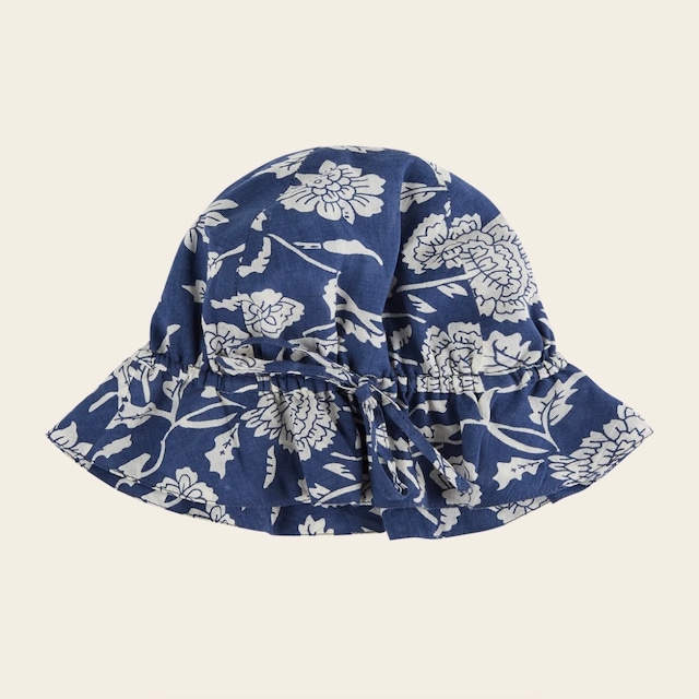 emile et ida/BLUE AND WHITE FLORAL HAT