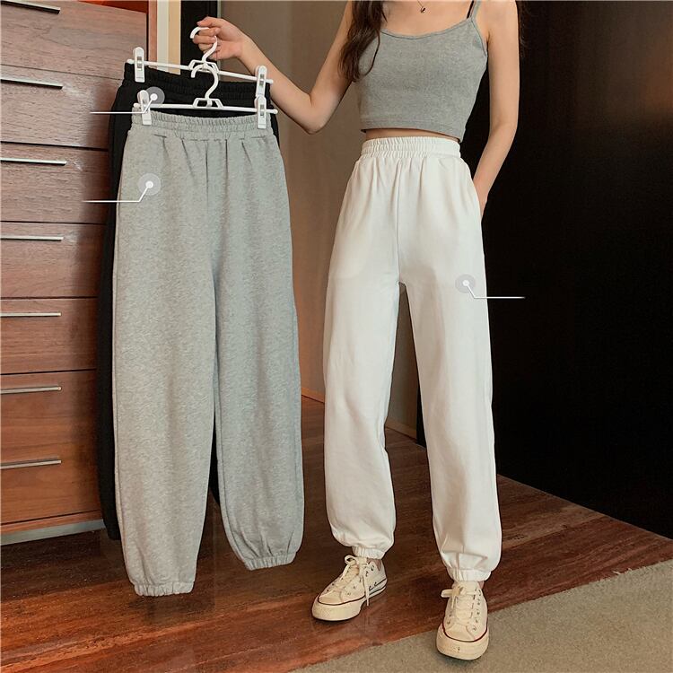 ストレッチウェストカジュアルパンツ オータムウィンターソリッド カラー薄手 エラスティック 伸縮 秋物 冬物 ソリッドカラー YY-ファッション47139611242