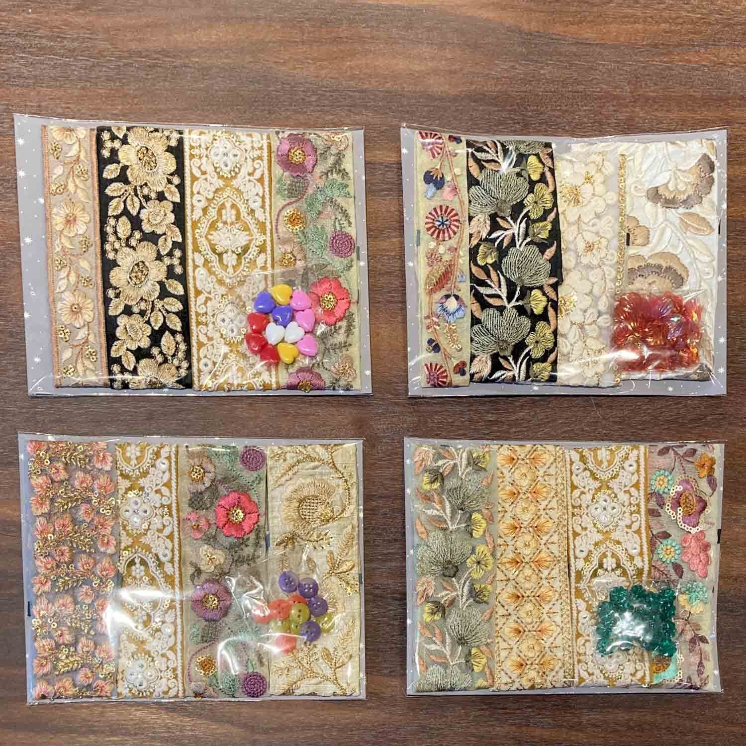 インド刺繍リボンのハギレセット（柄アソート） | Dua-アクセサリー