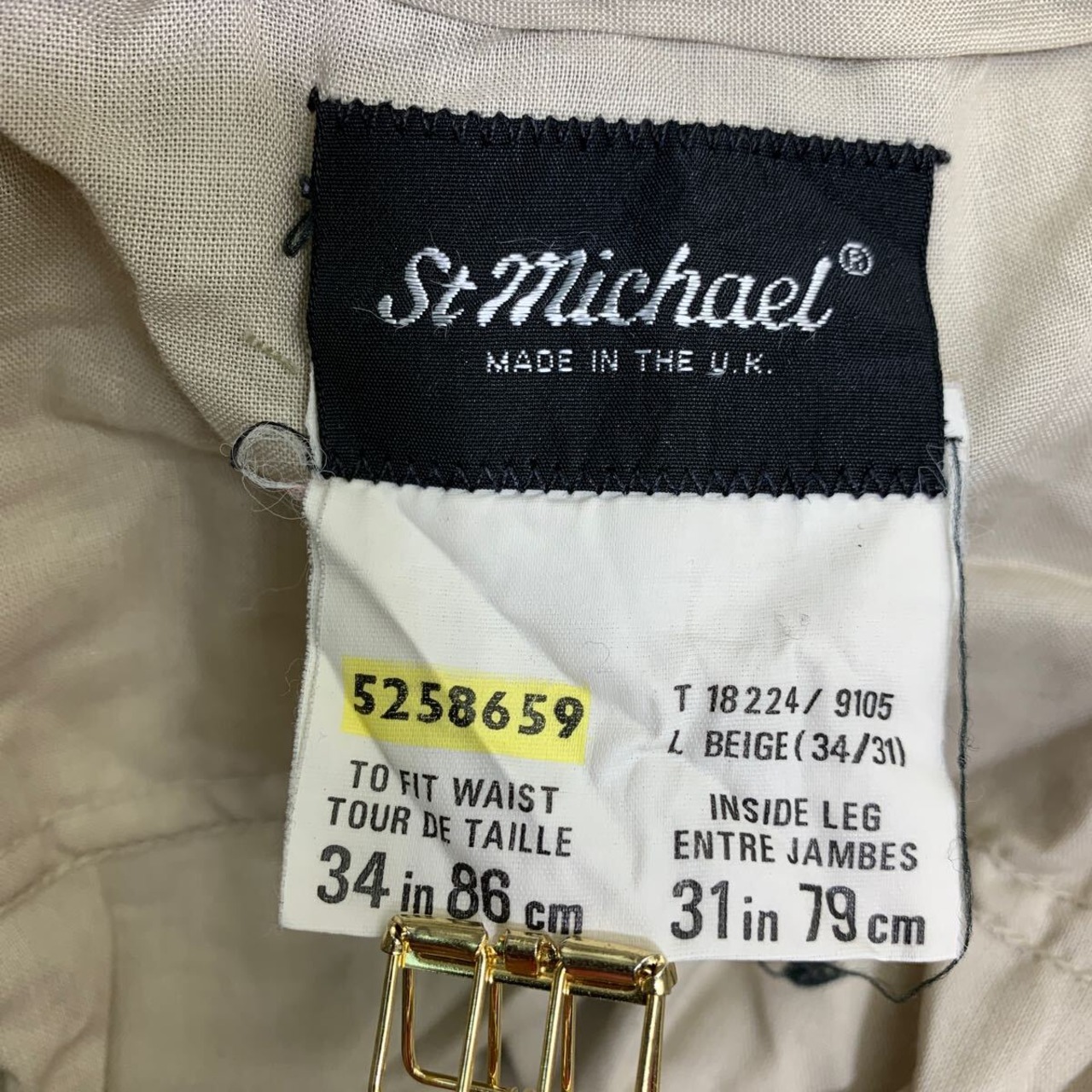 st michael コーデュロイパンツ W34 ホワイト 古着卸 アメリカ仕入 
