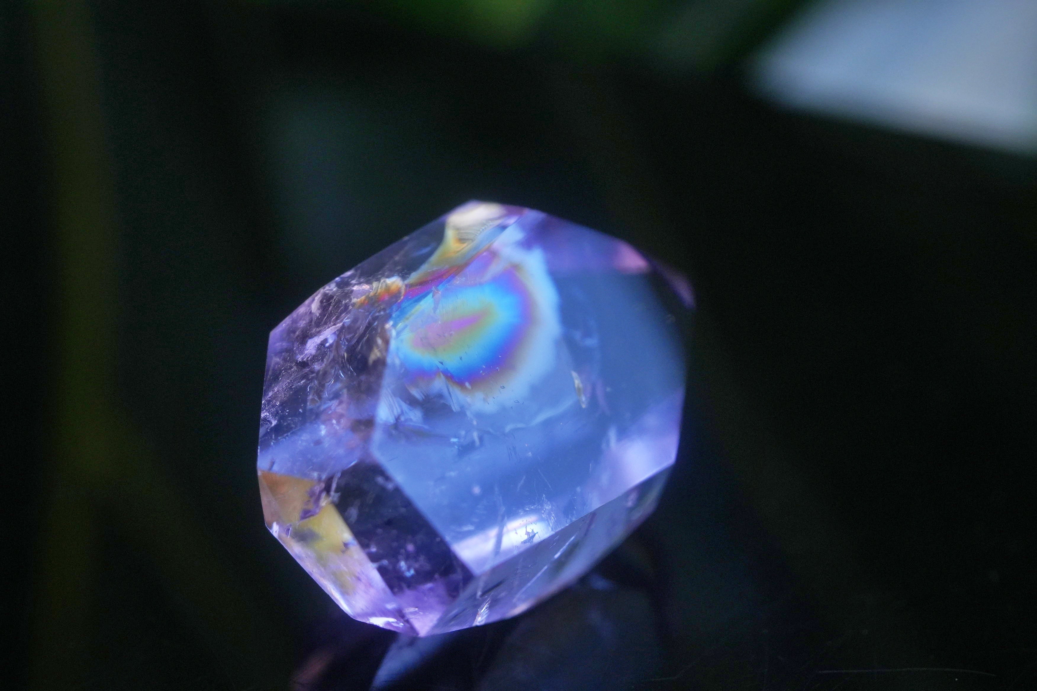 ☆レインボー☆アメジスト原石 s1219 | Funky garuda Stone