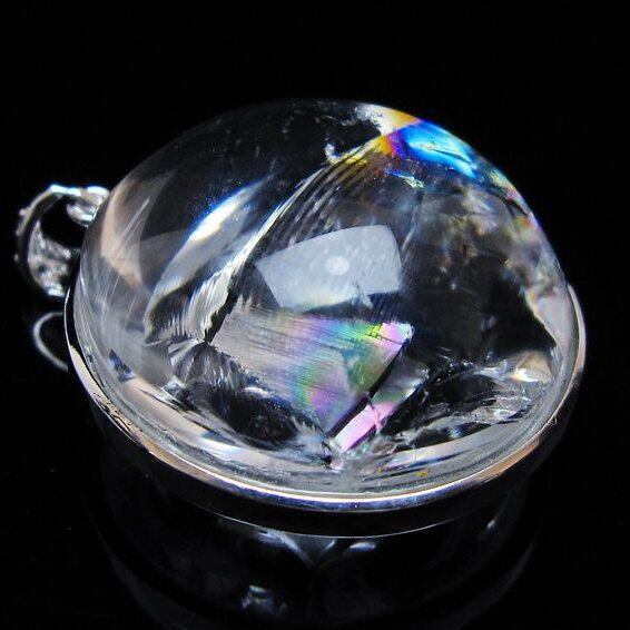 アイリスクォーツ 水晶 ペンダント 虹入り 一点物  おまかせ便 112-12429