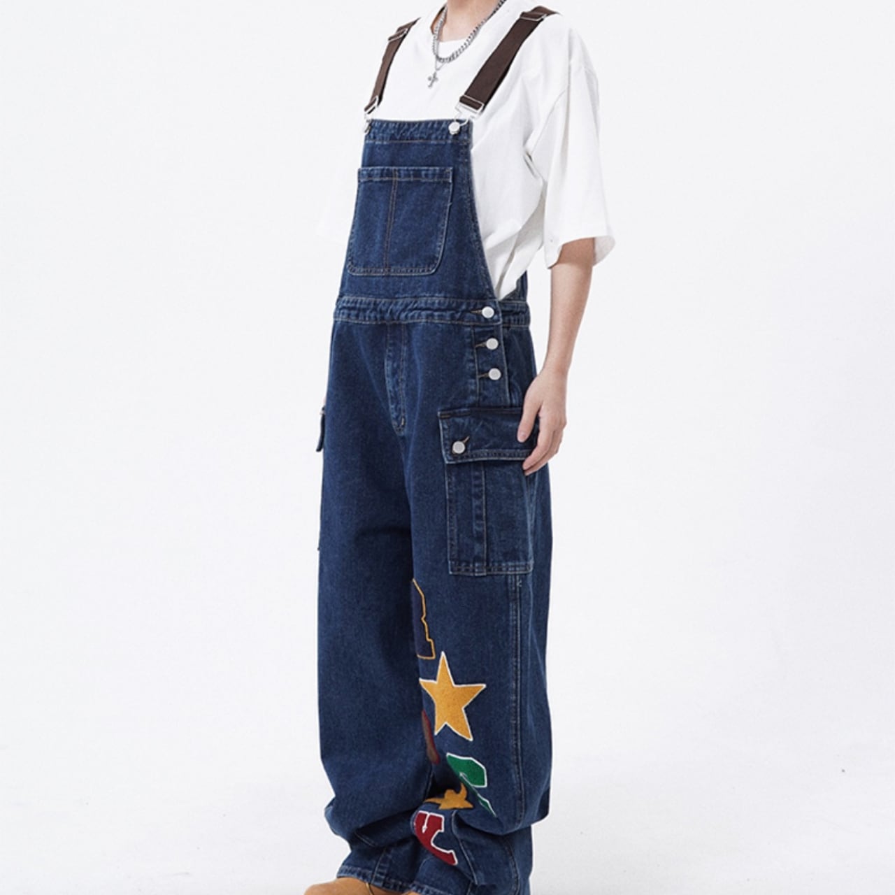 denim patch overall デニムワッペンオーバーオール J0170 denim patch overall デニムワッペンオーバーオール J0170