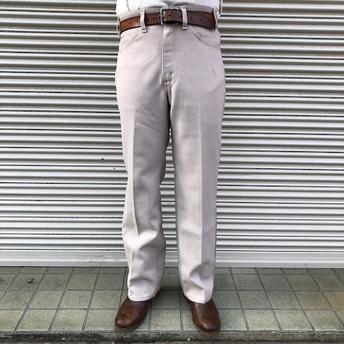 USA製 80s 90s Levi's Sta-Prest スタプレ 517 フレア ポリエステル パンツ ヴィンテージ アイボリー リーバイス スタプレストW33 L30 82cm