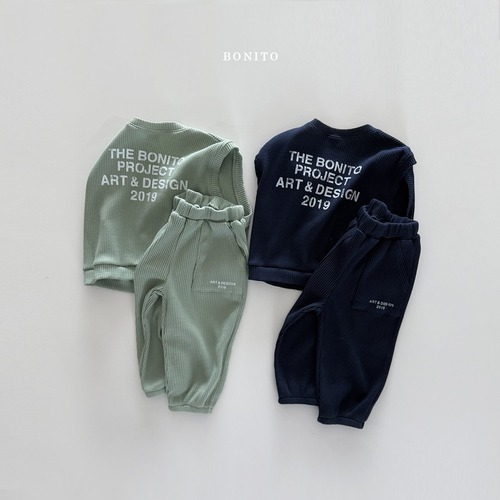 *即納* BONITO ワッフルセットアップ　ジュニア