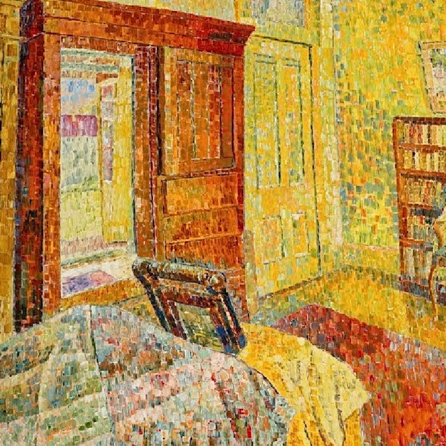 アブストラクトオレンジネックレス