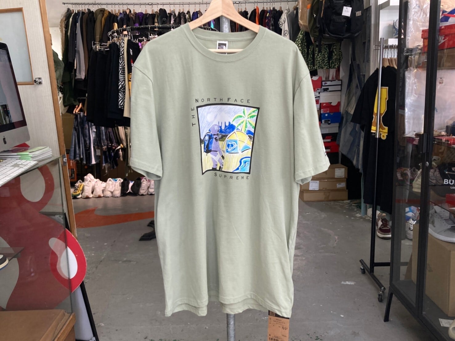 シュプ ノース  Sketch S/S Top Sage サイズXL