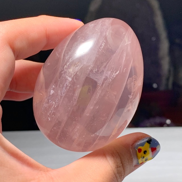 売約済み・色合い綺麗☆透明スターローズクォーツ たまご