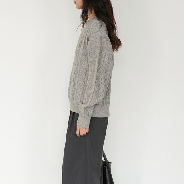 cable knit top J00116