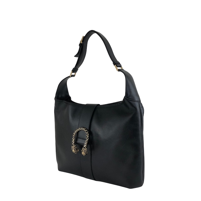 GUCCI グッチ デュオ二ソス ショルダーバッグ ブラック スネーク レザー ホーボーバッグ vintage ヴィンテージ オールド m3bh55