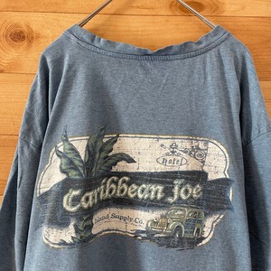 【CaribbeanJoe】ワンポイント バックプリント Tシャツ 半袖 XL ビッグサイズ US古着 アメリカ古着