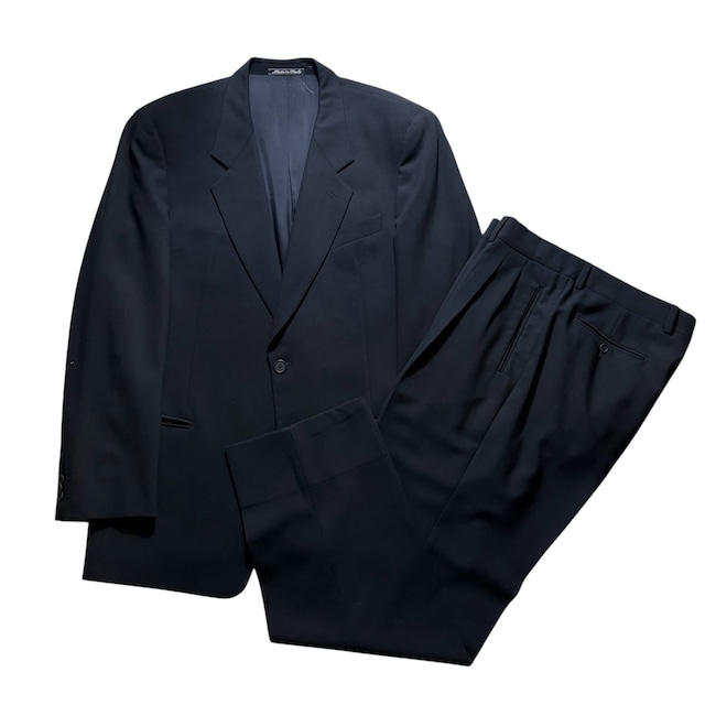 vintage GIORGIO ARMANI black drape wool set-up