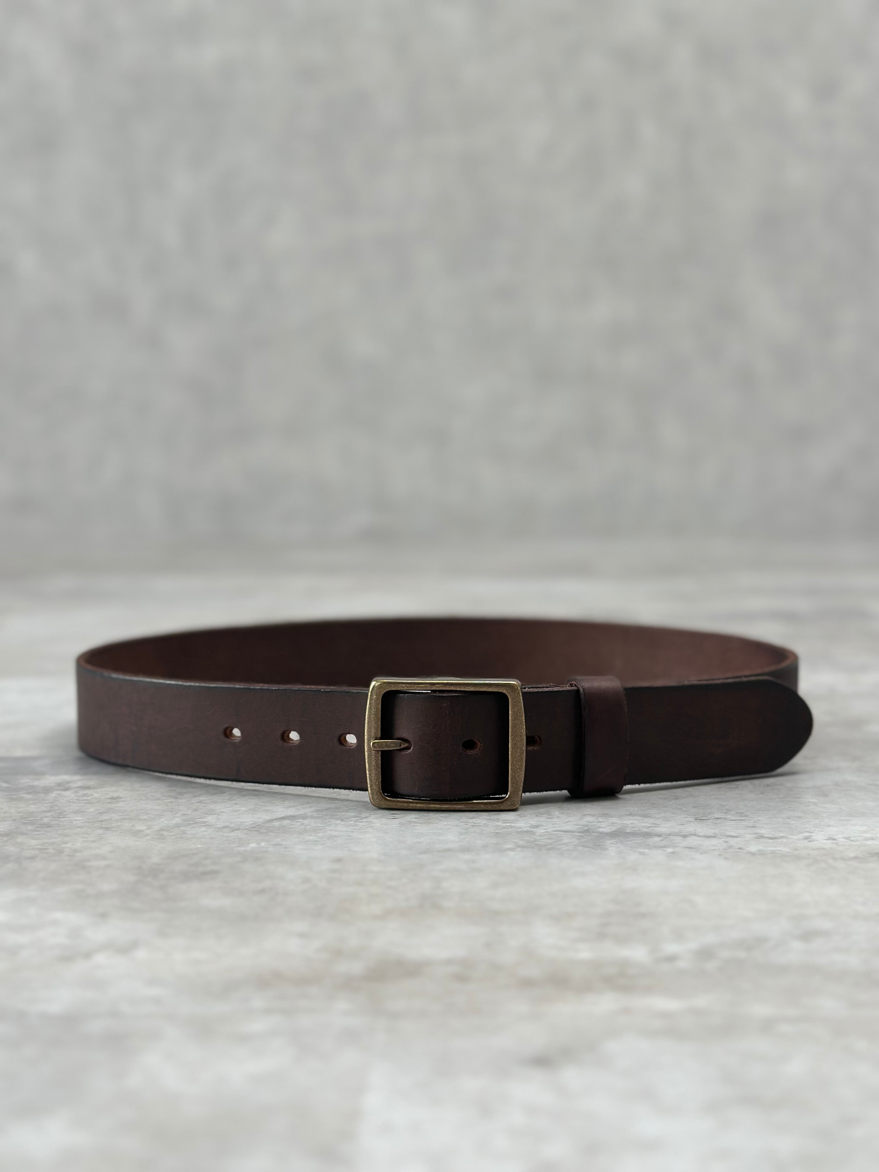 Vintage Brass Leather Belt