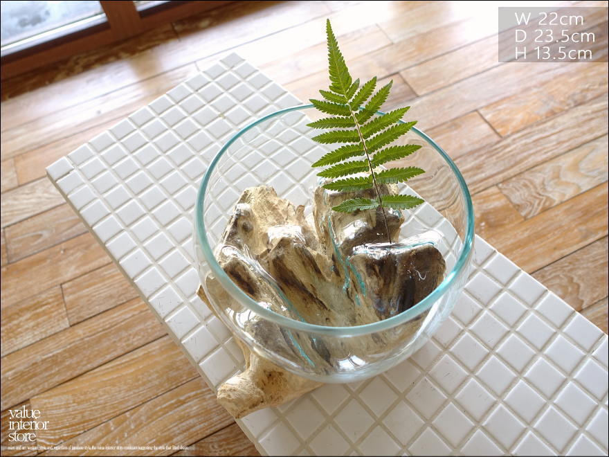 フラワーベースDome01 花瓶 メダカ鉢 めだか鉢 プリミティブガラスベース 吹きガラス 手作り 一点物 自然な様