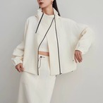 Casual sporty style irregular zipper fashion jacket (NC342)