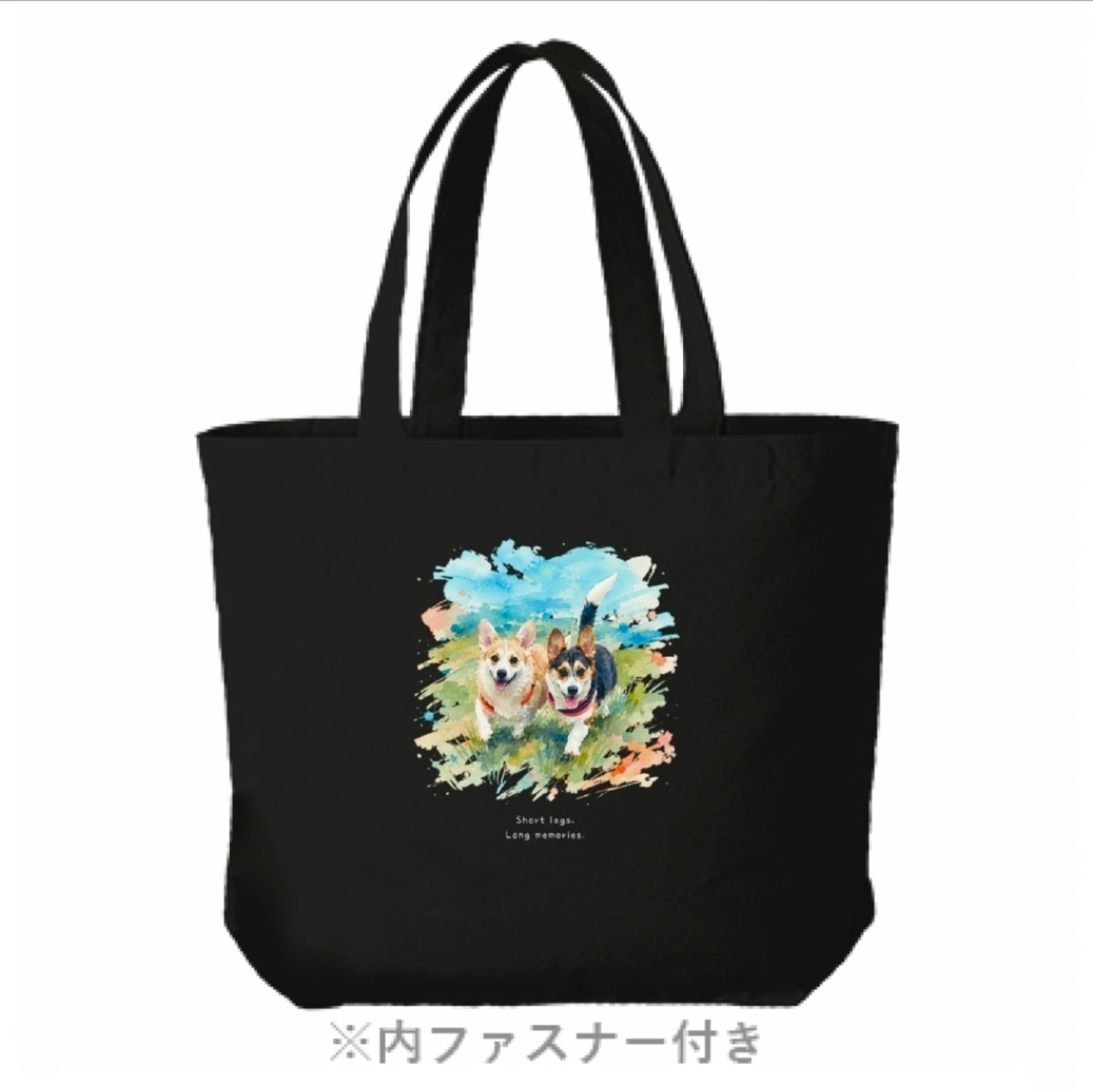 WALK TOGETHER Canvas zip tote　[G0014]