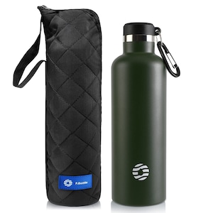 【在庫のみ】FJbottle 水筒 750ml 真空断熱 保温 保冷 第2世代 スポーツボトル 直飲み ステンレスボトル スポーツ飲料対応 水筒カバー付き 男の子 女の子 大人 子供 グリーン