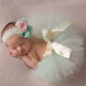 ニューボーンフォト newborn photo に♡ チュール スカート ヘッドバンド セット ae