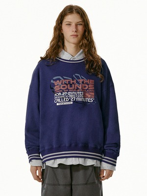 [TEKET] 27 Minutes Song Sweatshirt Navy 正規品 韓国ブランド 韓国ファッション 韓国代行 日本 店舗 テケット